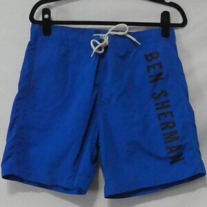 BEN SHERMAN | medium | Blue Athletic Shorts | Drawstring & Pockets | Mesh Lined